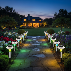 Lot de 24 lampes solaires d'extérieur étanches IP44, lampes de jardin solaires à changement de couleur - Product Image 3