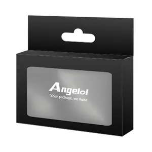 Angelol Custom Design Paper Cardboard Color Box With Clear PVC Window