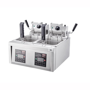 Freidora eléctrica de elevación automática, freidora inteligente comercial, máquina de pollo frito y patatas fritas de un solo cilindro de 8L - Product Image 2