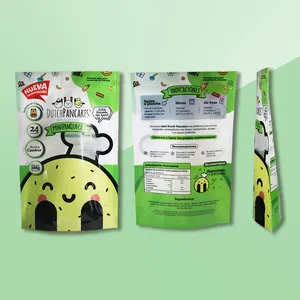 卸売カスタムプリント100% 食品グレード防臭再利用可能なジップロックオートミールフルーツシェイクミール交換バッグ