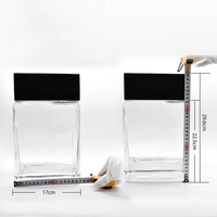 Bouteilles en verre de diffuseur de roseaux clairs de luxe de 5L 5000ml avec le chapeau en bois