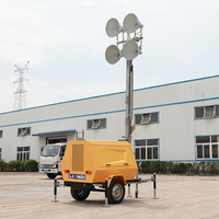 Fabrika doğrudan fiyatlar mobil kule ışık LED 9M ışık kuleleri aydınlatma kuleleri acil çalışma lambası
