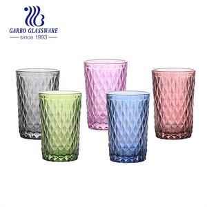 Vaso de Vidrio de Colores con Relieve Ámbar Vintage 2026, Vaso Hi-ball, Vaso para Jugo, Vaso para Agua, Estilo Antiguo, Nunca se Desvanece - Product Image 6