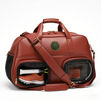Portable PU cuir Tennis/Badminton/Pickleball sac de voyage boîte à chaussures étanche Cour formation accessoire raquette Sport sacs