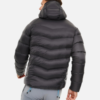 Nouveauté Veste en duvet avec logo personnalisé, manteau d'hiver chaud en duvet de canard, vestes zippées pour hommes