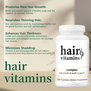 วิตามินบำรุงผมสำหรับผู้ชายและผู้หญิง ขายส่ง พร้อมไบโอติน คอลลาเจน และสารสกัดจาก Saw Palmetto ช่วยเร่งการเจริญเติบโตของเส้นผม ให้หนาขึ้นและดกดำขึ้น - Product Image 4