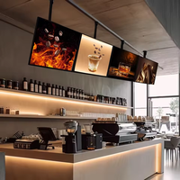 Affiche de panneau de menu d'affichage numérique suspendu pour fast-food de magasin Panneau de menu d'affichage LCD Panneau de menu numérique pour publicité intérieure
