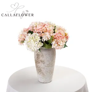 MW52666 Real Touch Artificial Flowers Silk Hydrangeas Flower Arrangements For Room Decoration