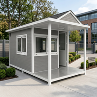 Cabine de sécurité de style chinois, cabine temporaire en panneaux sandwich pour immeuble de bureaux, maisonnette portable extérieure