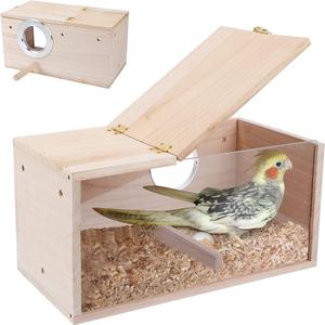Kandang burung kandang pembiakan rumah kotak bersarang parkit desain transparan untuk <span class=keywords><strong>Cockatiel</strong></span> Lovebirds Budgie Finch Parrotlets Canary - Product Image 1
