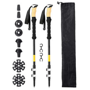 Bâtons <span class=keywords><strong>de</strong></span> trekking d'extérieur ultralégers en <span class=keywords><strong>aluminium</strong></span> 7075 Bâton <span class=keywords><strong>de</strong></span> marche pliable en <span class=keywords><strong>carbone</strong></span> Bâtons <span class=keywords><strong>de</strong></span> <span class=keywords><strong>randonnée</strong></span> avec poignée en liège Verrouillage rapide <span class=keywords><strong>Randonnée</strong></span> - Product Image 1
