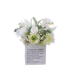 Bouquet de fleurs artificielles CallaFloral en tissu tissé blanc en plastique pour mariage et décoration intérieure CF01367 - Product Image 5