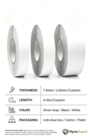 Bande d'étanchéité en caoutchouc butyle, membrane imperméable, étanche à l'air, pour la construction, le toiture, les joints de fenêtres et de portes, non durcissante