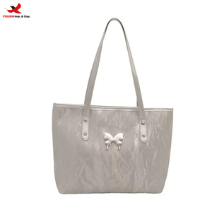 Nouveau Sac Fourre-tout Haut de Gamme pour <span class=keywords><strong>Femme</strong></span>, Sac à Bandoulière Grande Capacité Tendance avec Fermeture Éclair, Sacs en PU Couleur Unie, Commande Mixte en Gros Prête à Expédier - Product Image 1