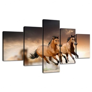 Pintura de Carreras de Caballos, Impresión en Lienzo Personalizada, Decoración Nórdica, Venta al por Mayor en China, Imagen 3D, Hermoso Paisaje, Papel Tapiz Moderno - Product Image 3