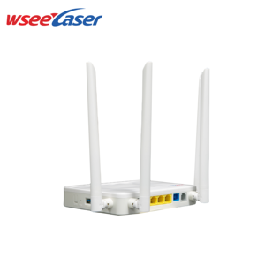 جهاز مودم WSEELASER XH4200-L7 Xpon Gpon مع 4 منافذ جيجابت إيثرنت وVoIP وواي فاي <span class=keywords><strong>2</strong></span>.4 جيجاهرتز بسرعة 300 ميجابت/ثانية وهوائي 5dbi وشبكة ألياف بصرية FTTH مع موصلات SC و<span class=keywords><strong>RJ45</strong></span> وتيار 12 فولت - Product Image 2
