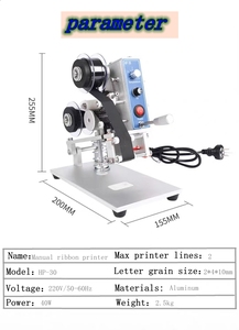 Hand-pressed Color Tape <b>Coding</b> <b>Machine</b> for Printing Production Dates and Batch Numbers Direct Heating Manual Type - Product Image 2