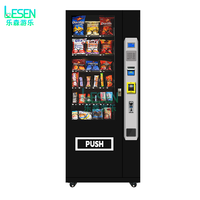Distributeur automatique de snacks et de boissons de haute qualité pour les boissons gazeuses, acceptant les paiements en espèces, en pièces et par carte