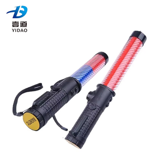 Bâton de signalisation routière LED fluorescent rechargeable multifonction 26 cm, rouge et bleu, pour la circulation routière - Vente en gros usine - Product Image 1