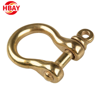 Boucle en cuivre pur de type D, boucle en laiton de type américain pour accessoires en cuir DIY, manilles incluses