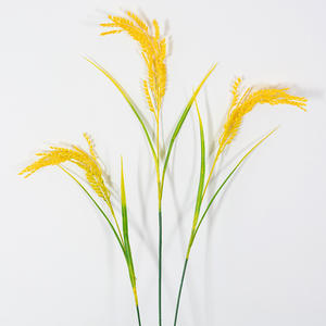 Produit de haute qualité Yaleen, plante artificielle en plastique à 3 tiges de riz, décoration moderne pour la maison, <span class=keywords><strong>fausse</strong></span> plante verte bon marché, articles de décoration persistante - Product Image 2