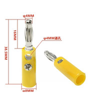 Prise banane tout cuivre 4MM avec bornes 312A, prise de panneau, bloc de bornes, fiche en forme de lampe