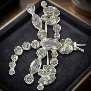 925artpalace Nuevo Broche de Plata con Circonitas y Piedras Preciosas, Diseño de Mariposa, Estilo Moderno - Product Image 3