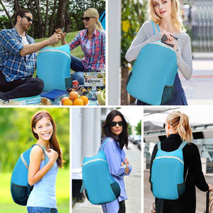 Wholesale Customized Logo Unisex <b>Lightweight</b> Waterproof Foldable Outdoor Sports <b>Backpack</b> Large Capacity Polyester - Product Image 5