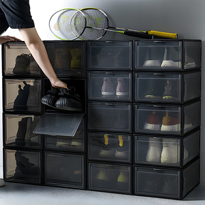 Best Selling Multifunction PP Shoes Storage Box Stackable Display Plastic Cabinet Sneaker Shoe Boxes