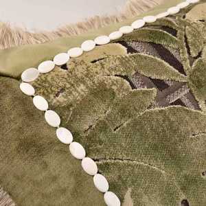 Cuscino Lombare per Divano e <span class=keywords><strong>Poggiatesta</strong></span> <span class=keywords><strong>Letto</strong></span> in Velluto Tagliato Importato Stile Old Money di Lusso Leggero Francese Echo Shanghai per Camere Modello Hotel - Product Image 4