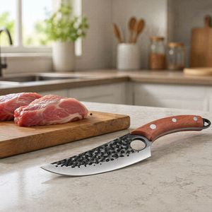 Nouveau Couteau à Désosser de Chef en Acier Inoxydable Martelé de 5,5 Pouces - Outil de Cuisine Polyvalent, Durable et Écologique - Product Image 2