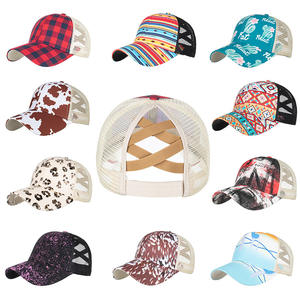 Commerce extérieur transfrontalier pour <span class=keywords><strong>Amazon</strong></span> AliExpress Baseball Sun Hat Elastic Net Cap Ponytail Caractéristique commune du tissu - Product Image 2