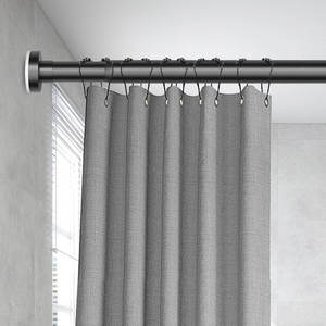 Barres <span class=keywords><strong>de</strong></span> placard réglables en acier à ressort, tringles à rideaux extensibles antidérapantes, ne rouillent jamais, tringle <span class=keywords><strong>de</strong></span> douche noire mate pour <span class=keywords><strong>salle</strong></span> <span class=keywords><strong>de</strong></span> <span class=keywords><strong>bain</strong></span> - Product Image 4