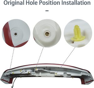 LUMA <b>Accessories</b> for 2010-2024 5th Gen White Rear Roof Spoiler Wing With LED <b>Lights</b> - Product Image 5