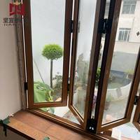 Fenêtre pliante en aluminium à rupture de pont thermique, étanche, avec double vitrage pour bâtiment commercial, norme CE