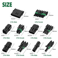 Connecteur automobile étanche IP66 à 2, 3, 4, 6 broches de 0,6 mm en ABS/PC/Nylon pour faisceau de câbles de type terminal électrique, pour câbles automobiles 20-14 AWG