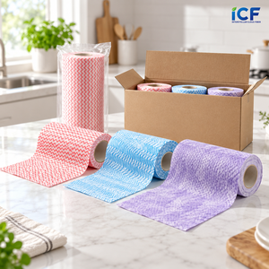 Rollo <span class=keywords><strong>de</strong></span> Limpieza <span class=keywords><strong>de</strong></span> Cocina <span class=keywords><strong>de</strong></span> Tela No Tejida Spunlace Resistente a la Decoloración, Toallitas Secas Reutilizables para Limpiar Platos, Campanas Extractoras <span class=keywords><strong>y</strong></span> Encimeras - Product Image 1