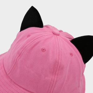 Trendy Brand Cartoon Little Devil Ear Dome-shaped Solid Color Adjustable 100% Cotton Breathable Fisherman Sun <b>Hat</b> - Product Image 4