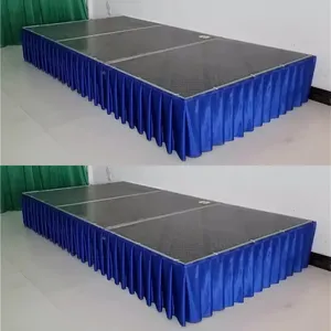 Khách sạn Wedding party tiệc sinh nhật băng lụa bảng váy bảng vải Bìa <span class=keywords><strong>Polyester</strong></span> xếp li Bảng ốp chân tường cho trang trí - Product Image 6