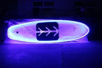 Planche à pagaie SUP transparente et tour de kayak transparent avec lumière LED équipement de surf sur l'eau en gros matériel de coque en PC