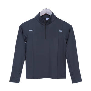 Детский спортивный костюм унисекс для осени и зимы, быстросохнущий, из спандекса/полиэстера, с воротником-стойкой, однотонный, с длинными рукавами, для активного отдыха - Product Image 5