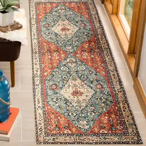 Karpet jalan masuk Maroko karpet dapat dicuci karpet panjang 2x6 untuk lorong anti-selip tumpukan rendah karpet pelari dapur lunak