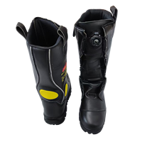 Bottes en cuir de haute qualité personnalisables pour pompiers, résistantes à la chaleur et aux coupures, avec bout rotatif rapide pour les interventions de sauvetage