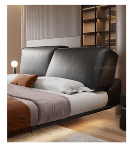 <span class=keywords><strong>Lit</strong></span> King Size Cube Architectural de Conception Italienne, Cadre en Acier Carbone Thermolaqué, Plateforme Illusion Flottante Noir Mat 2026 - Product Image 2