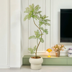 <span class=keywords><strong>Grand</strong></span> Enkianthus Artificiels Vraie Touche Vert <span class=keywords><strong>Pot</strong></span> En Plastique Style Naturel Herbe Bureau À Domicile Nouvelles Fleurs Extérieures Feuilles D'<span class=keywords><strong>olivier</strong></span> - Product Image 4