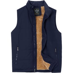 Chaleco Acolchado con Forro Polar para Hombre FOXA, Cierre de Cremallera, Chaqueta sin Mangas Cálida para Senderismo al Aire Libre con Bolsillos - Product Image 1