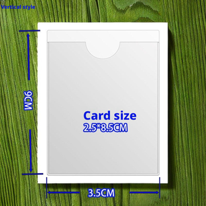 ที่ใส่บัตรแบบใส PVC พร้อมกาว<span class=keywords><strong>ใน</strong></span>ตัว ทนทาน กันฝุ่น สำหรับชั้นวางอุปกรณ์ - Product Image 3