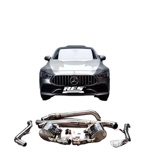 Tubo de escape de coche mercedes-benz AMG GT50 GT53, Sección de cabeza <span class=keywords><strong>RES</strong></span> de acero inoxidable modificado, sección trasera media, sonido de válvula inteligente - Product Image 1