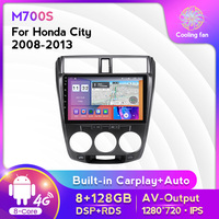 MEKEDE Contrôle vocal Android 11 8 cœurs IPS DSP Vidéo de voiture pour Honda CITY 2011-2016 GPS BT Radio Multimédia Car-play Stéréo Android