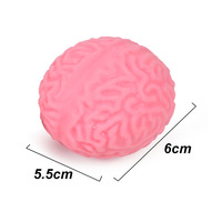 Jouet de décompression amusant pour Halloween, en forme de cerveau, en caoutchouc à presser, Needoh Squishy Toy